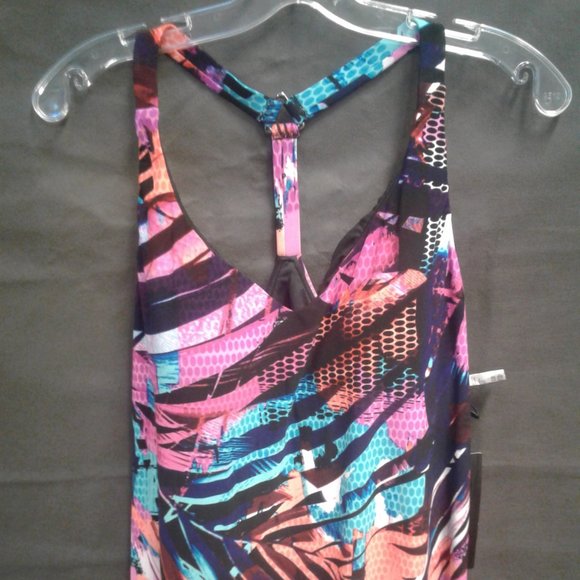 Aqua Green Swim Womens Plus Size Racerback Tankini Top Poshmark